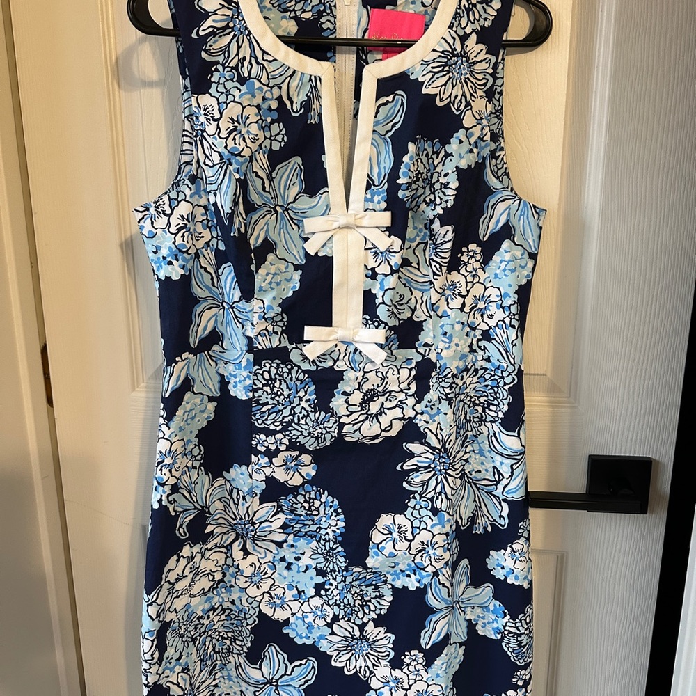 Lilly Pulitzer Blue and White Floral Dress